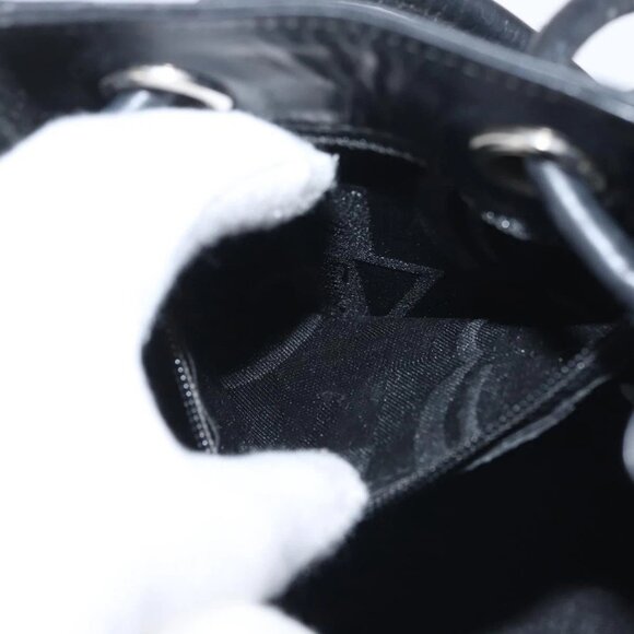 Salvatore Ferragamo Vala Backpack Leather Black Silver Auth bs29472 - Picture 12 of 16